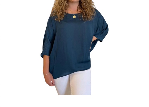 dolman sleeve blouse in teal