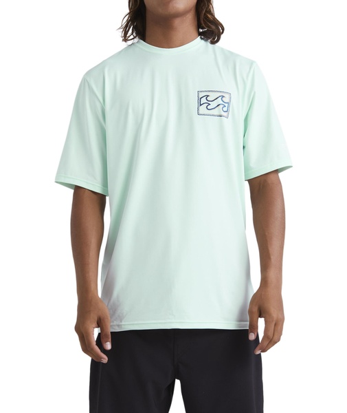 Billabong Men's Standard Crayon Wave Loose Fit Short Sleeve Rashguard
