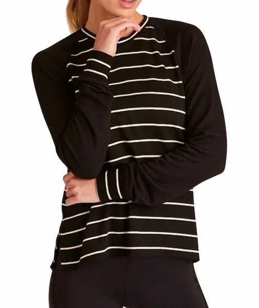 breeze sweatshirt in black/white
