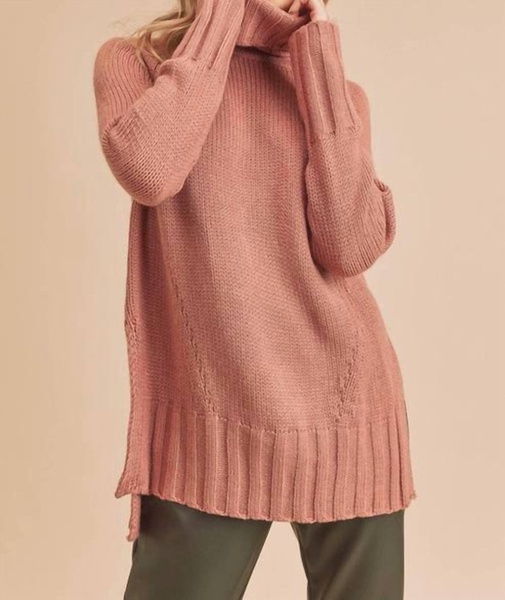 danica sweater in rose