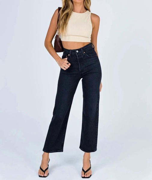 ribcage straight ankle jeans in feelin' cagey