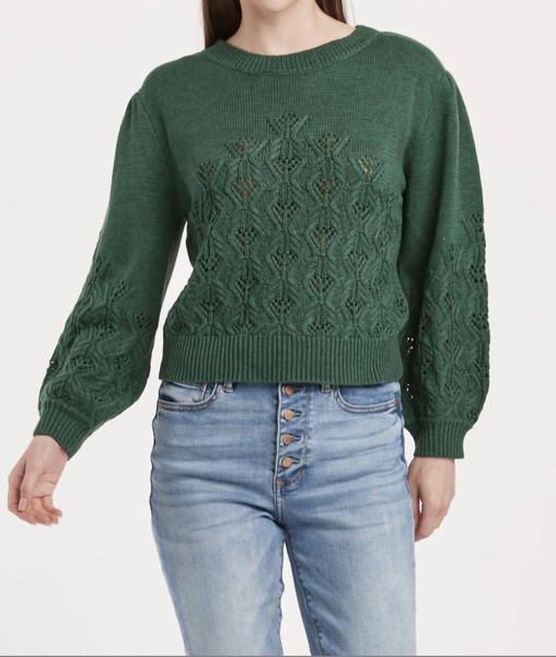 krista sweater in clover