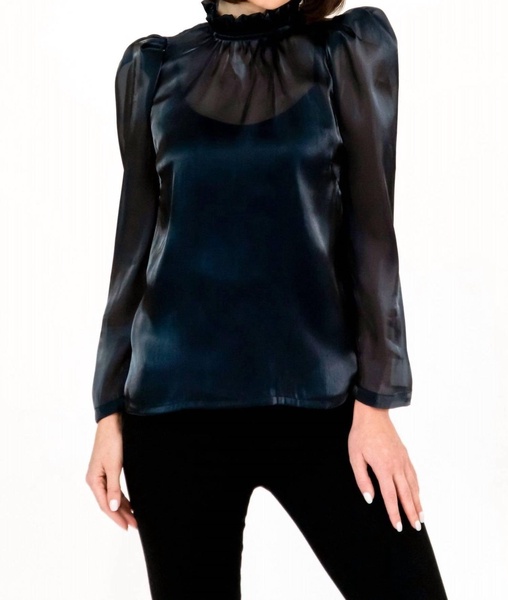 watson blouse in indigo organza