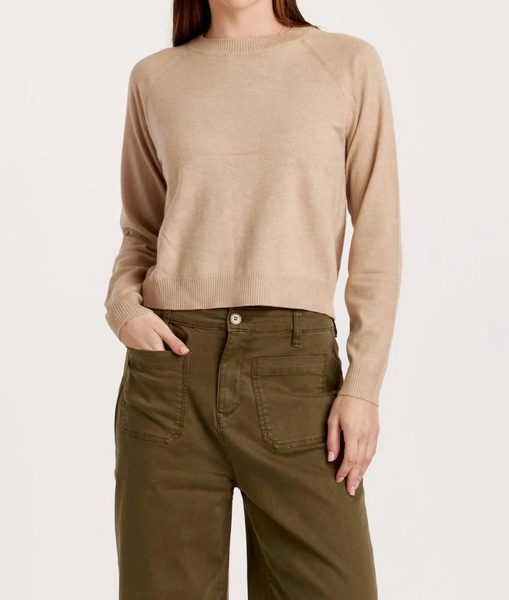 maritza raglan sweater in buckwheat