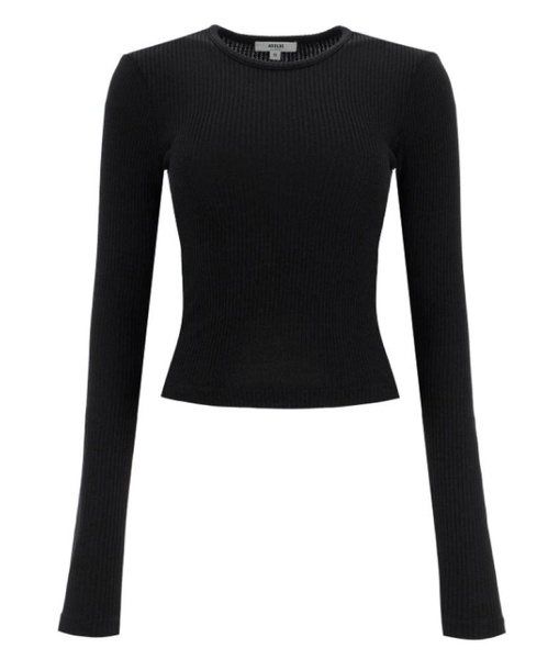 women's alma shrunken crew neck tee, black