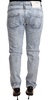 Acht Light Blue Washed Cotton Folded Hem Denim Trouser