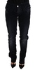 washed cotton  low waist loose fit trousers women's jeans