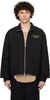 Black & Beige Bloomstein Quilted Reversible Jacket