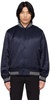 Navy Dugout Bomber Jacket