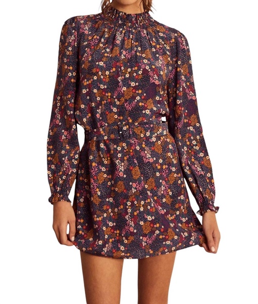 creed mini dress in peacock garden