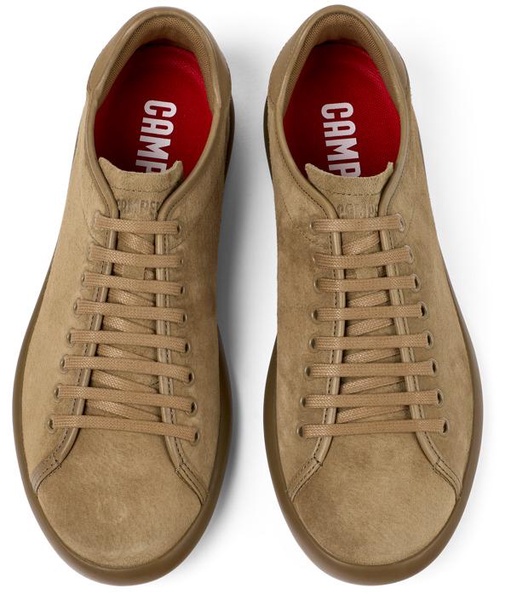 Brown Nubuck & Leather Men's Sneakers.