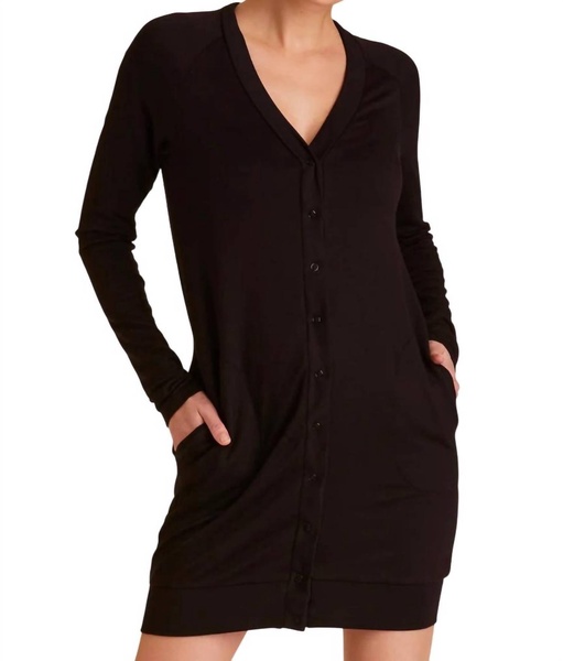 cardigan dress in black