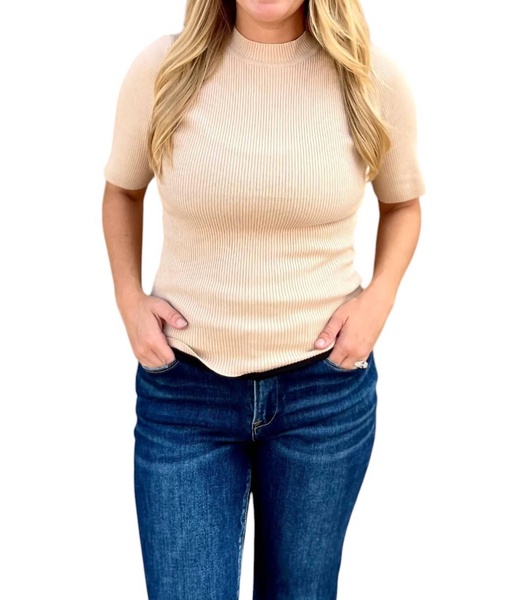 high stakes top in taupe