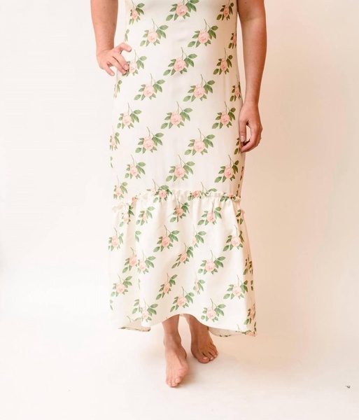 sita dress in cream floral