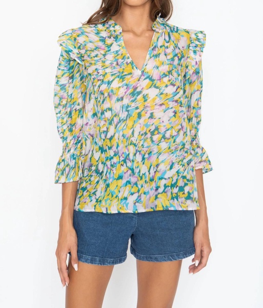 julia top in feather strokes