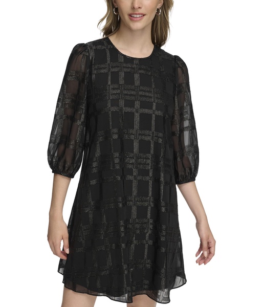 Calvin Klein Women's Glitter Chiffon Dress