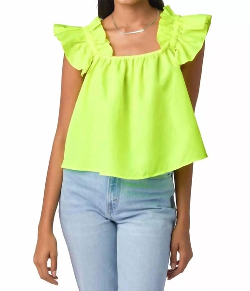 cassie tank top in electric lime