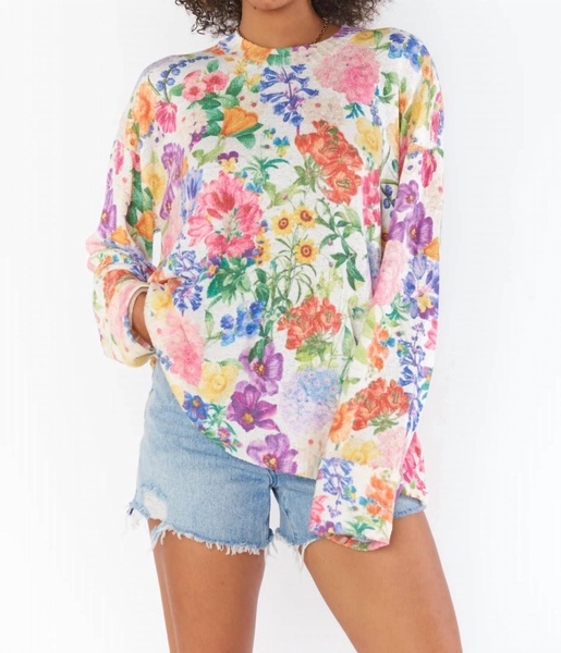 sue cuffed sweater in multi