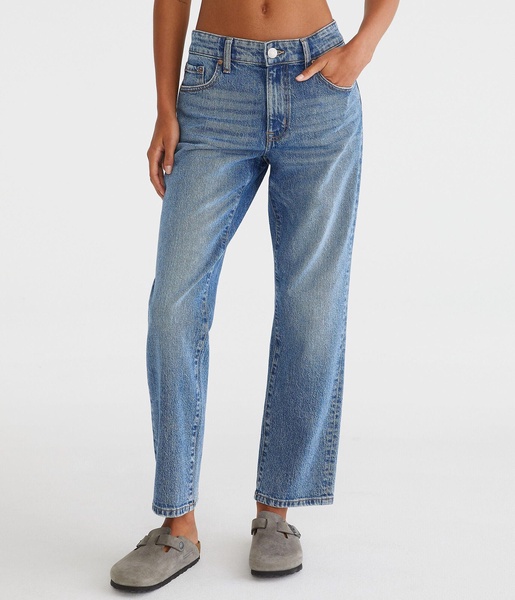 mid-rise straight ankle jean