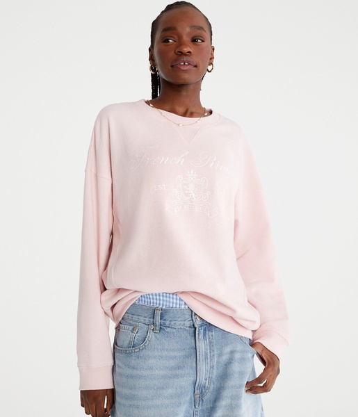 french riviera oversized crew sweatshirt