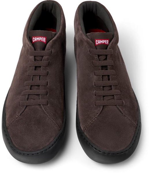 Brown nubuck sneakers for men