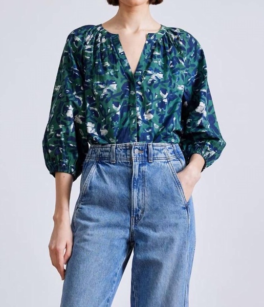 mitte top in aqua di fiore green