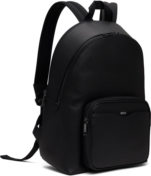 Black Monogram Pocket Backpack