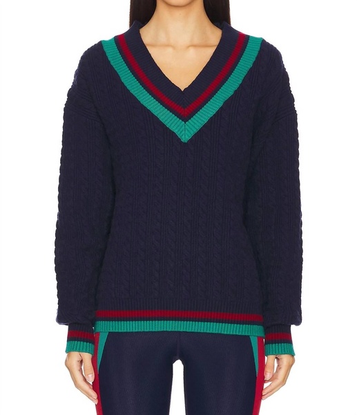 montana collegiate sweater in ultramarine colorblock