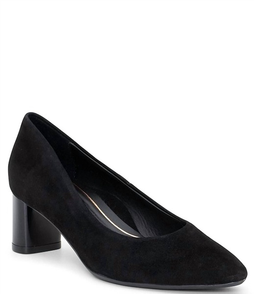 women's lancashire pump in black suede