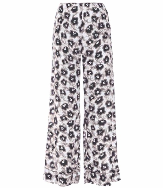camo flower wide leg pant in black multi