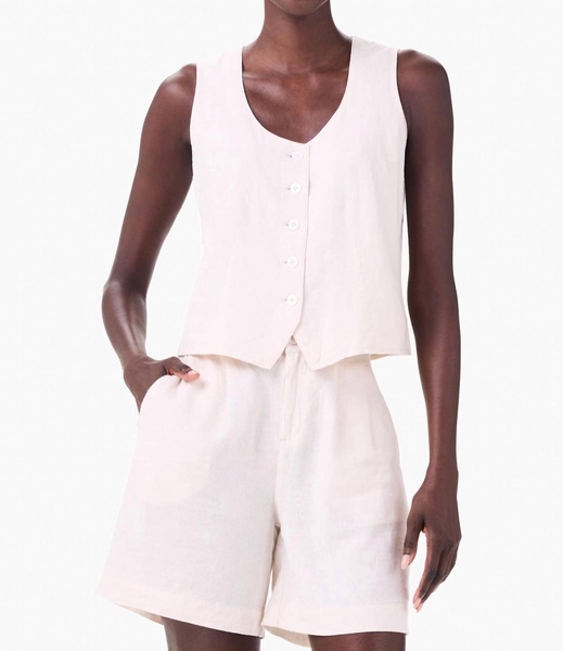 rumba linen vest in canvas