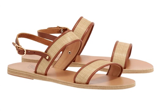 clio sandals in lino-cotto