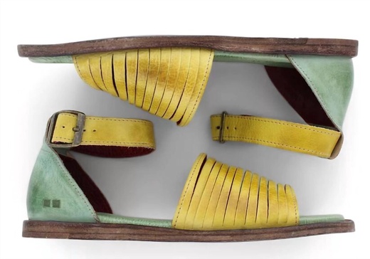 lilia sandal in yellow/green
