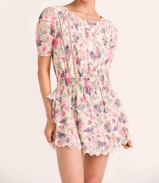 mavis dress in veiled kiss pink