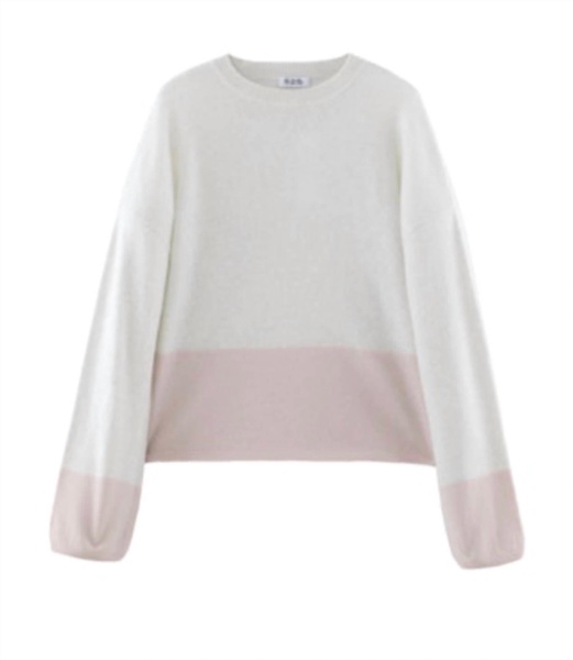 contrast pullover light heather grey multi