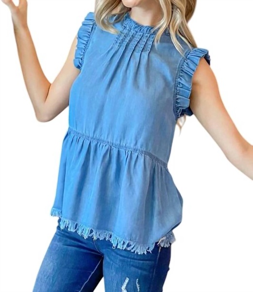 high expectations top in medium wash