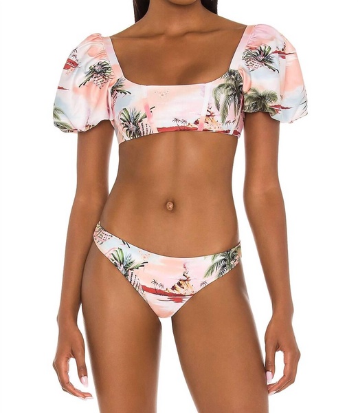 chelsea luau bikini top in multicolor