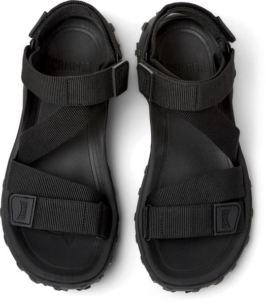 Black Recycled PET Sandals for Men.