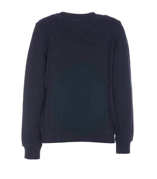 Blue Tina Sweatshirt In Fleece Cotton With Logo Embroidery To The Chest A.P.C. Woman