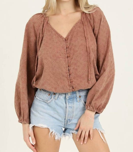 penelope blouse in clay