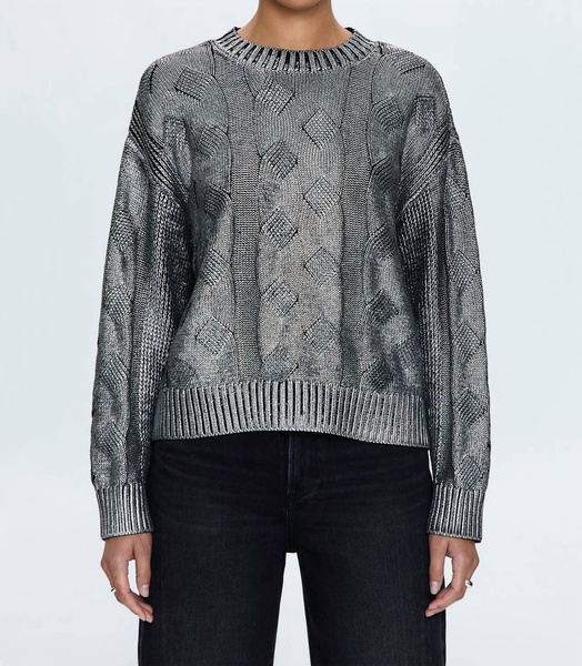 everly sweater in gilded midnight