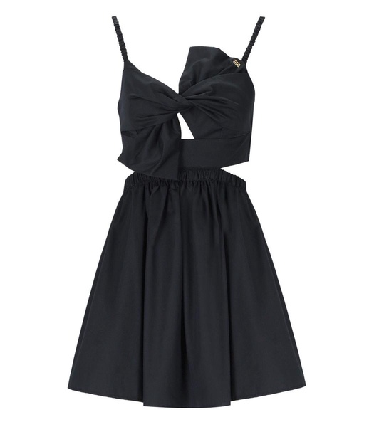 Elisabetta Franchi Black Dress With Bow