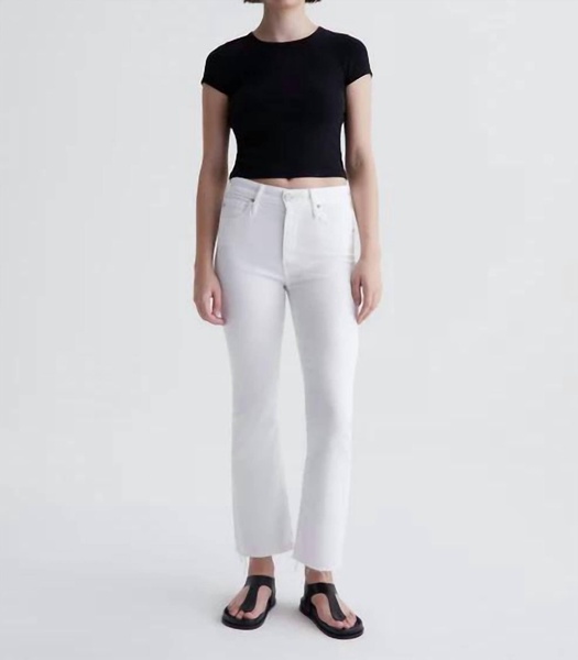 farrah boot crop in modern white