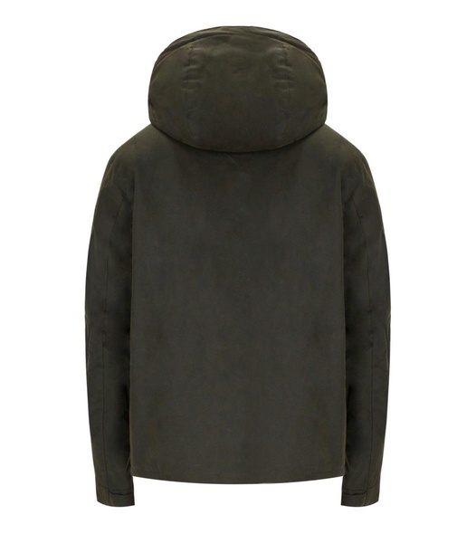 Barbour Kevlar Wax Olive Green Hooded Jacket
