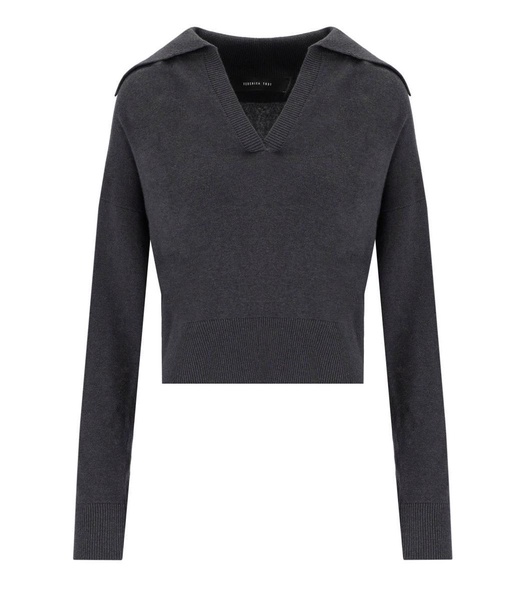 Federica Tosi Dark Grey Polo Jumper