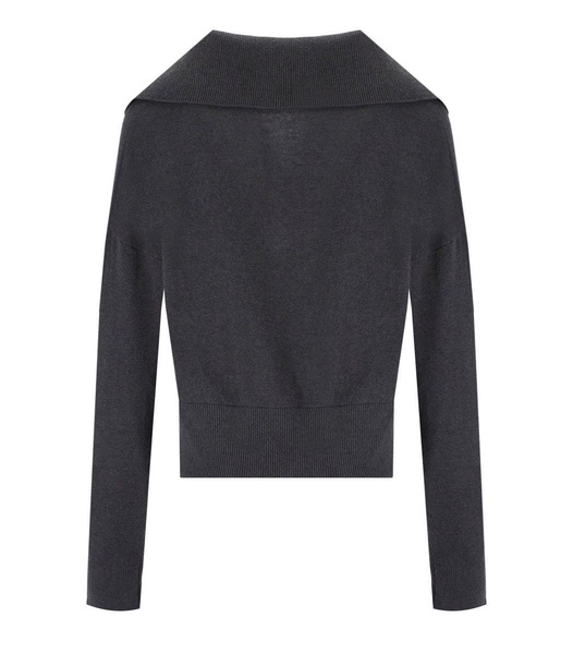 Federica Tosi Dark Grey Polo Jumper