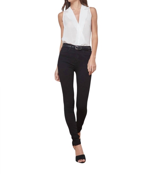 marguerite high rise skinny jean in noir