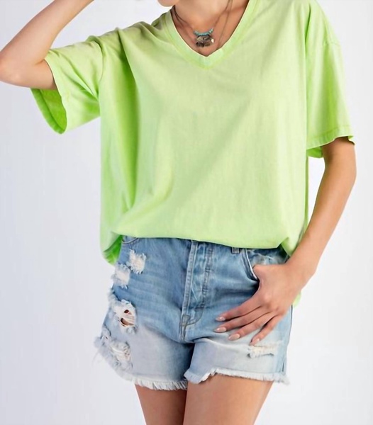 the emma jo top - plus in lime