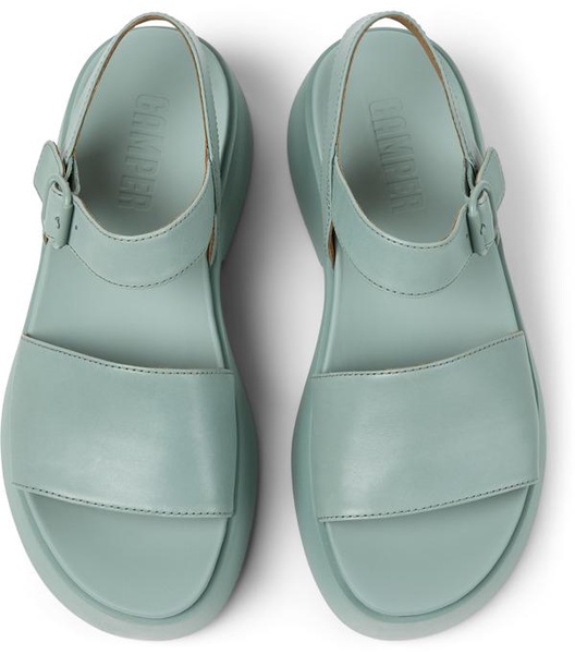 Green Leather Sandals for Women.