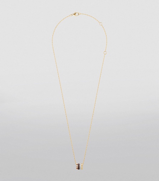 Mixed Gold and Diamond Quatre Classique Pendant Necklace